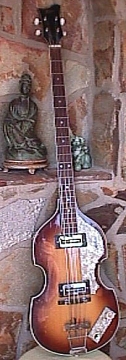 Hofner Beatle Bass decorates our Kensington Foyer