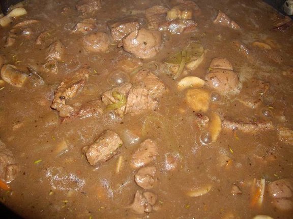 Steak and kidney pie filling: