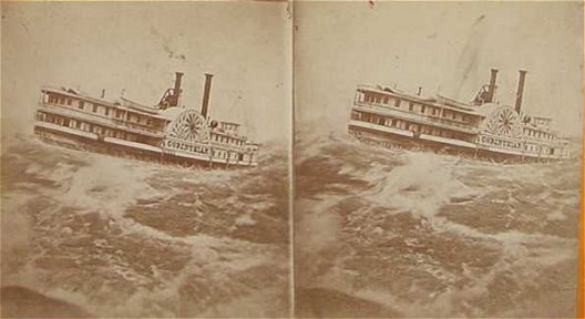 The Steamer Corinthian on Lachine Rapids of the St. Lawrence River near Montreal