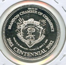 Brandon Chamber of Commerce Coin 1882